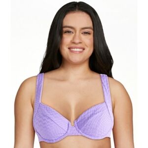 💜 No Boundaries Juniors' Textured Underwire  Bikini Top